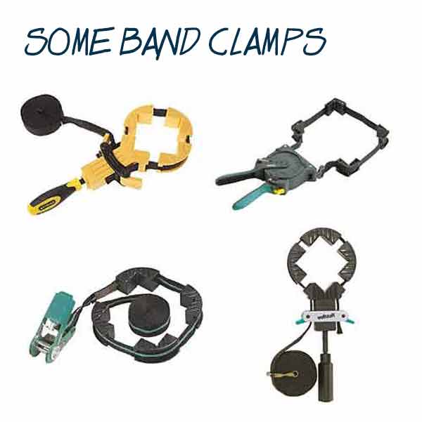Band clamps to assemble and glue frames