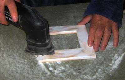 Sanding before painting frames