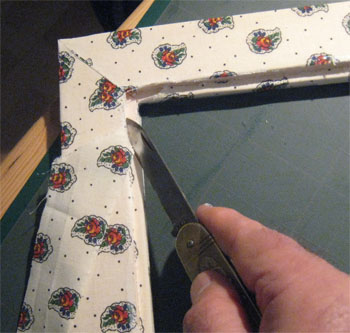 Cut the excess fabric