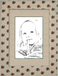 Place a fabric frame