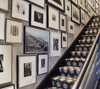 Black and white upstairs
