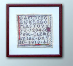 c1902's framed embroidery