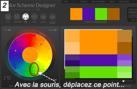 Color scheme designer setting second color
