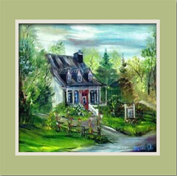 Khaki bevelled and matted picture