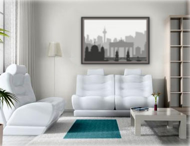 Black and white modern sofa