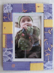 fabric photograph frame with children