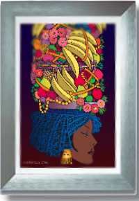 framed woman poster