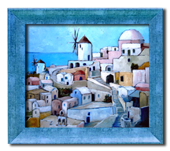 blue moulding frame for OIA city