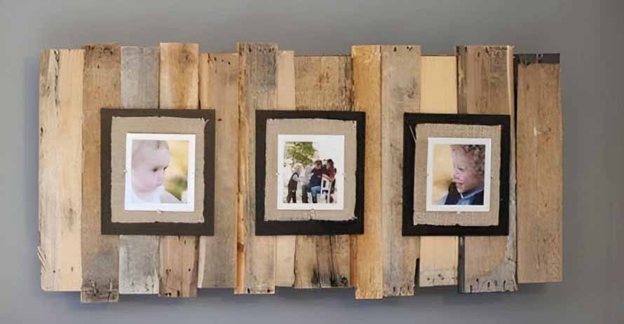fabric photograph frame with children