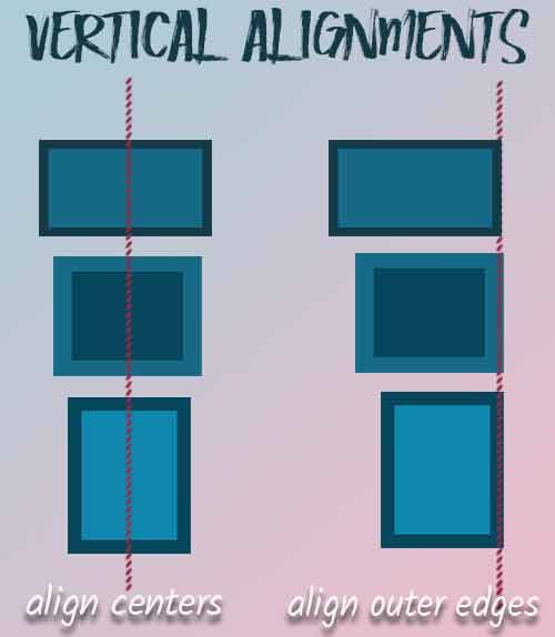 Vertical alignment of arrays