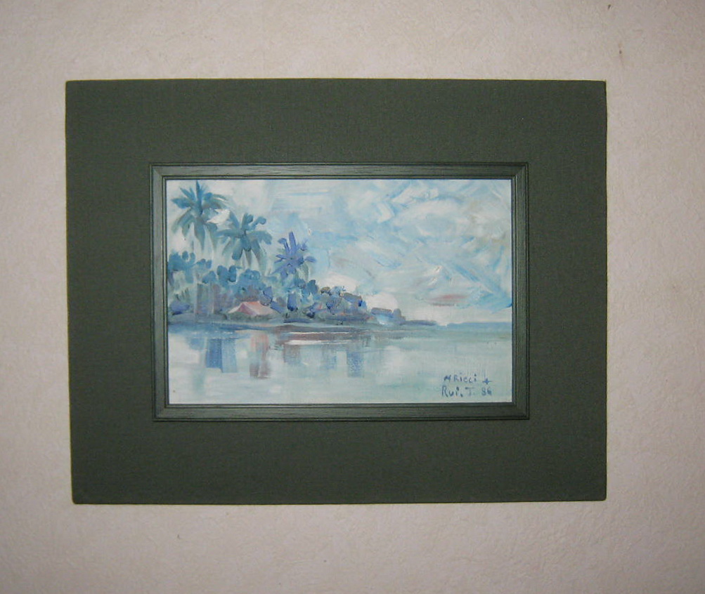framed Ricci Tahiti painting