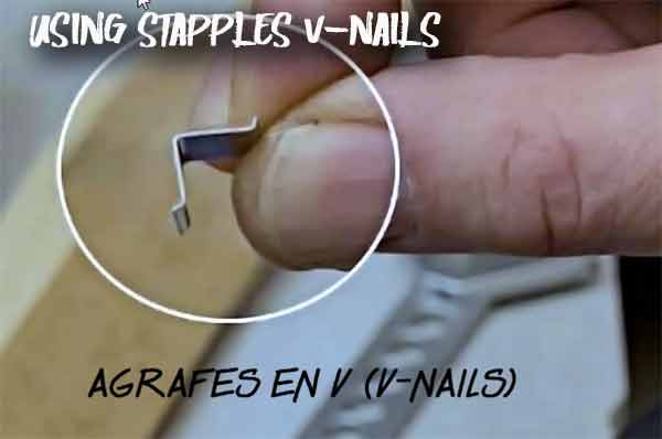 Using V-Nails stapples to make a robust picture frame