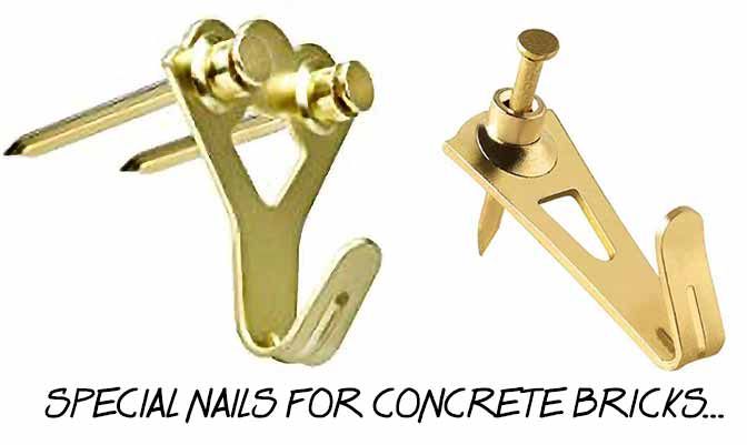 concrete hook and nails