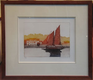 framed boats in golfe du morbihan