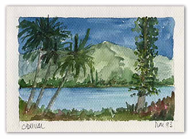 watercolor from New Caledonia