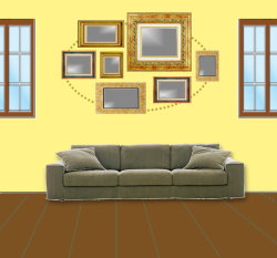oval frames arrangement