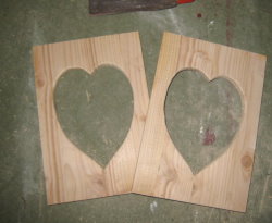 cut out of the hearts