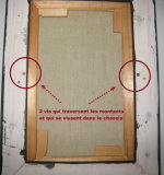 fixing canvas in a floater frame