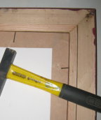 fixing the matted picture in its frame