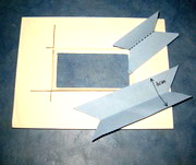 a cut strip before sticking