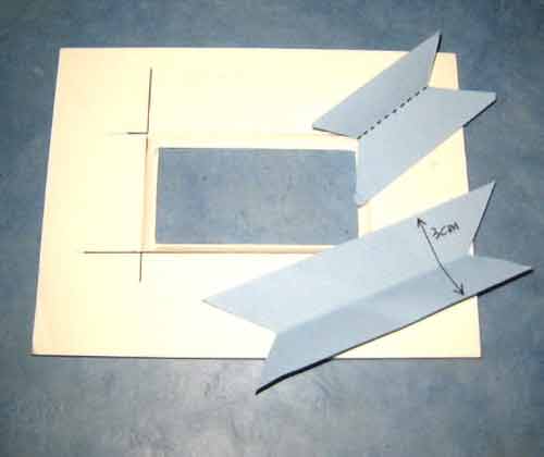 a cut strip before sticking