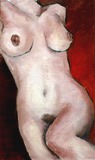 Red naked painting