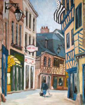 Old  " Fil" street in  PONTIVY