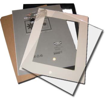 Elements under Ikea Ribba 30x40