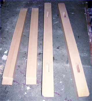 Elements of the base of the bridge