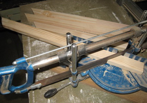 cutting the stretchers bars