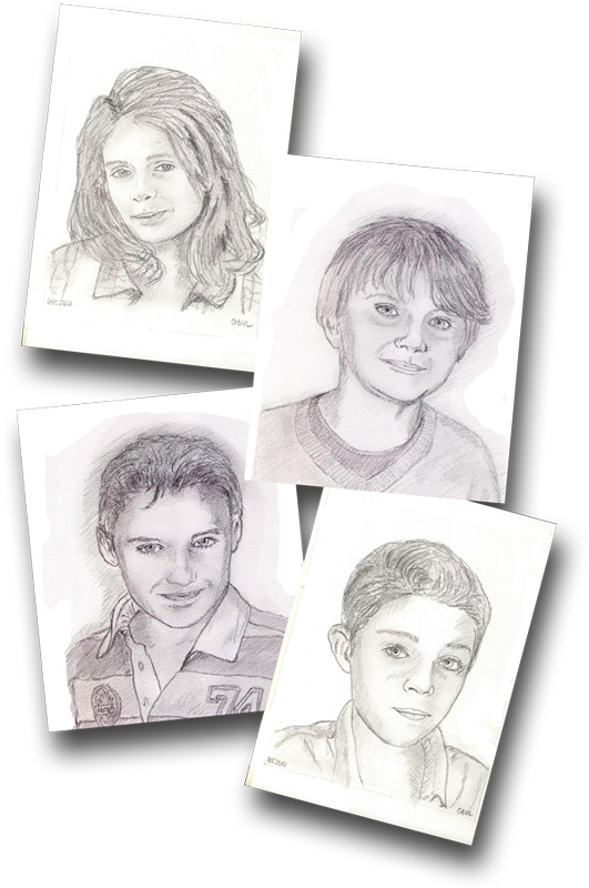 Samples pencil portraits