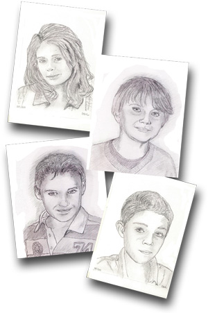 Samples pencil portraits