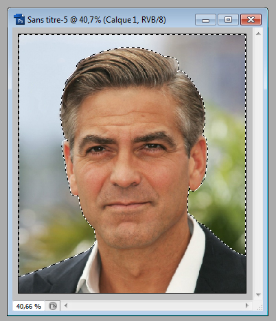 Silhouette clipping George Clooney