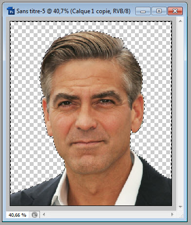 Clipping sihouette George Clooney