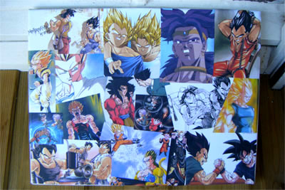Photo collage on canvas completed