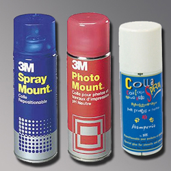 Repositionable adhesive spray