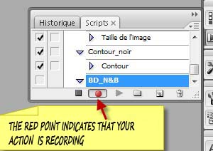 Recording a script photoshop