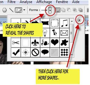 Comics menu forms