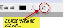 Open the menu of characters