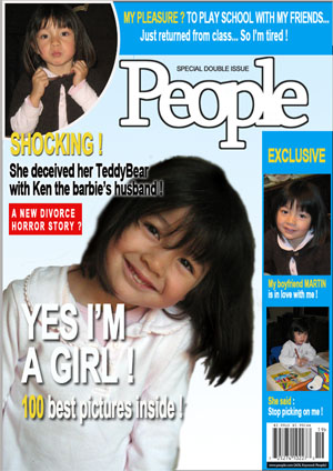 Fake magazine people step 5