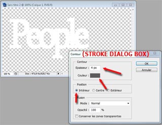Stroke dialog box