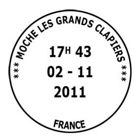 Stamp with postmark date