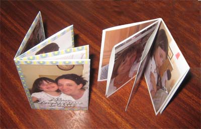 Mini-book photos 8 pages scrapbboking