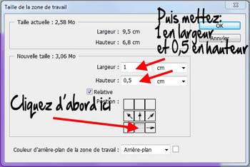 Setting the margins of the pattern